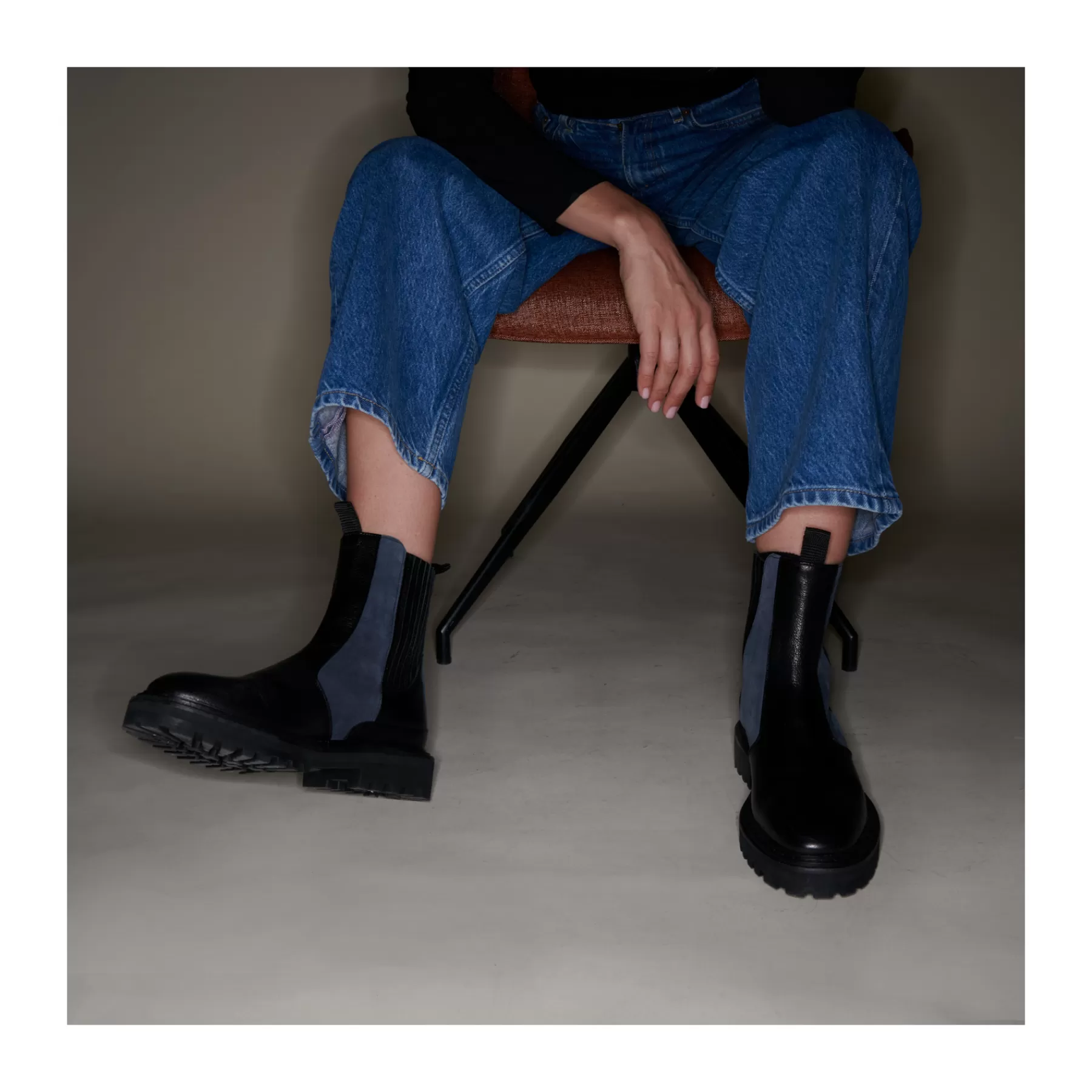 Bottines Ziggy<Claris Virot Bottines Ziggy Cuir Noir Anthracite