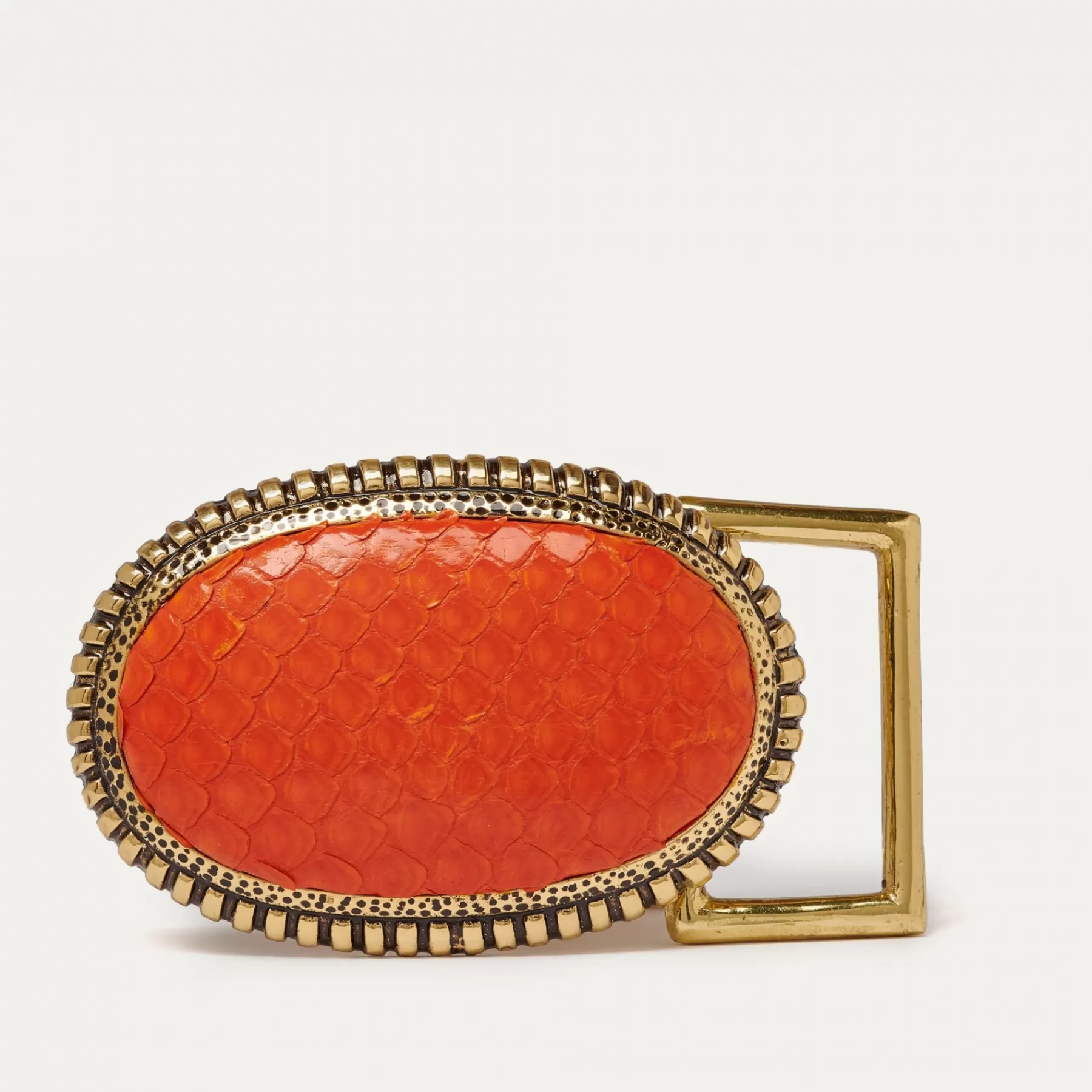 Boucle De Ceinture<Claris Virot Boucle De Ceinture Python Orange