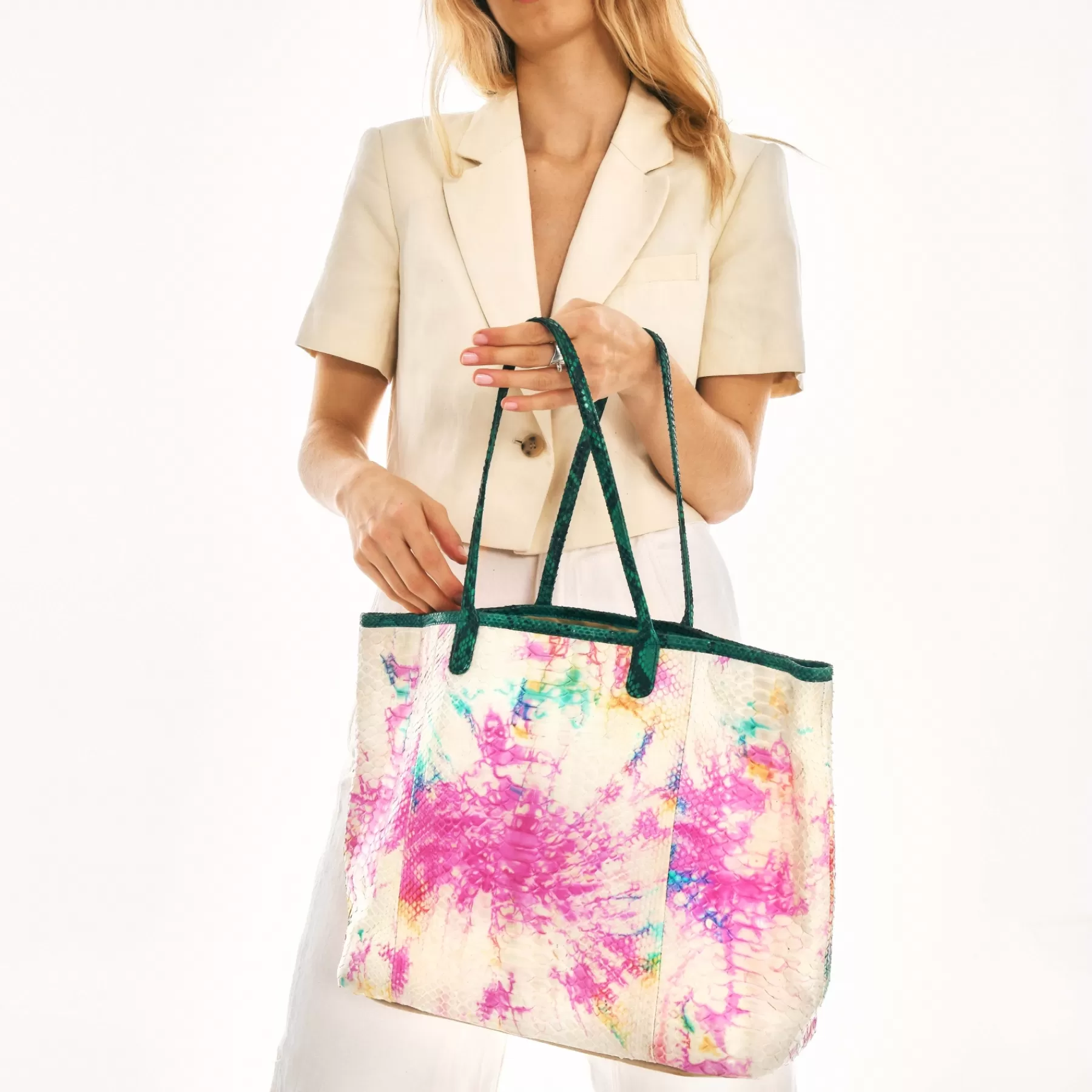 Sacs<Claris Virot Cabas Marny Python Multicolore Tie And Dye