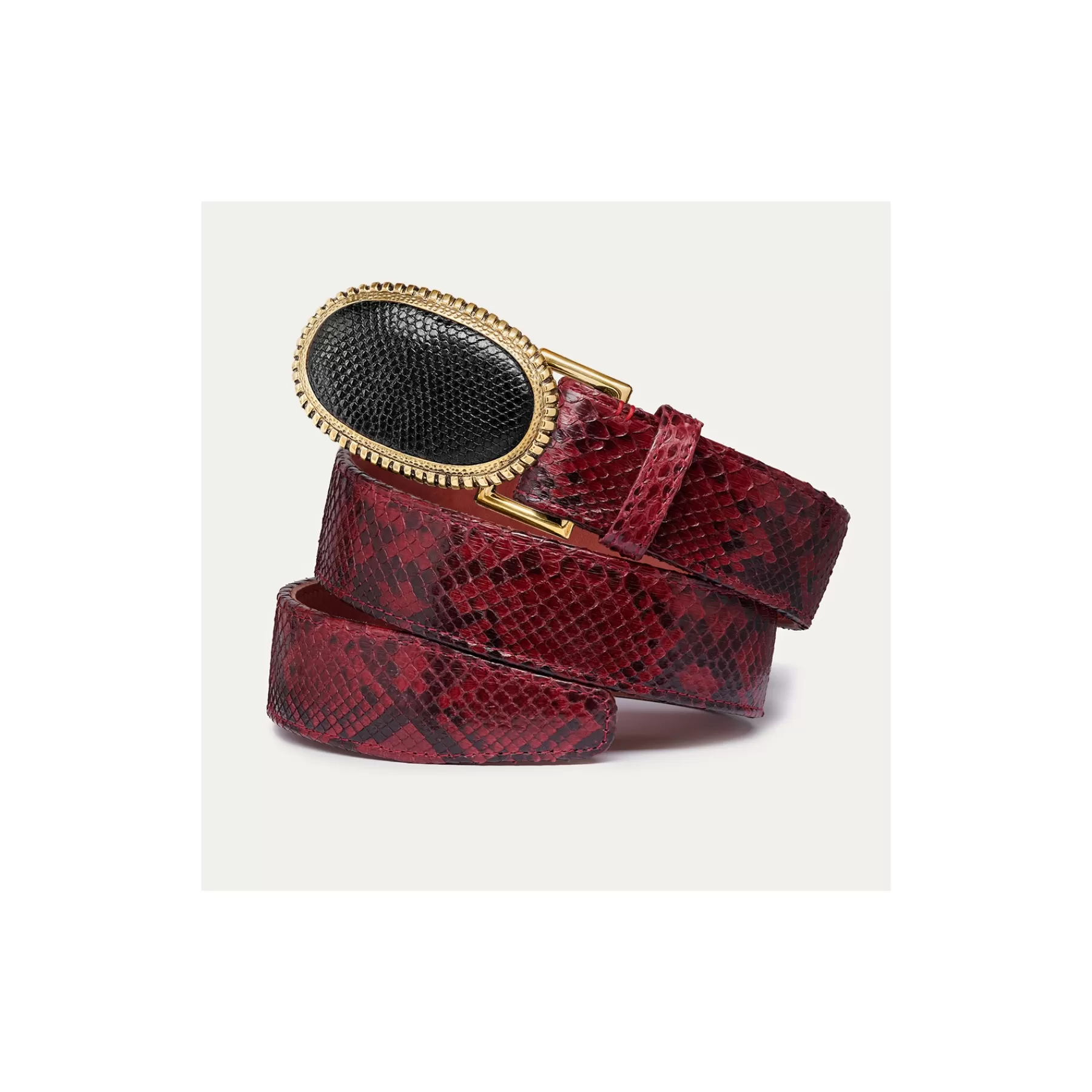 Ceinture Dallas<Claris Virot Ceinture Dallas Python Bordeaux