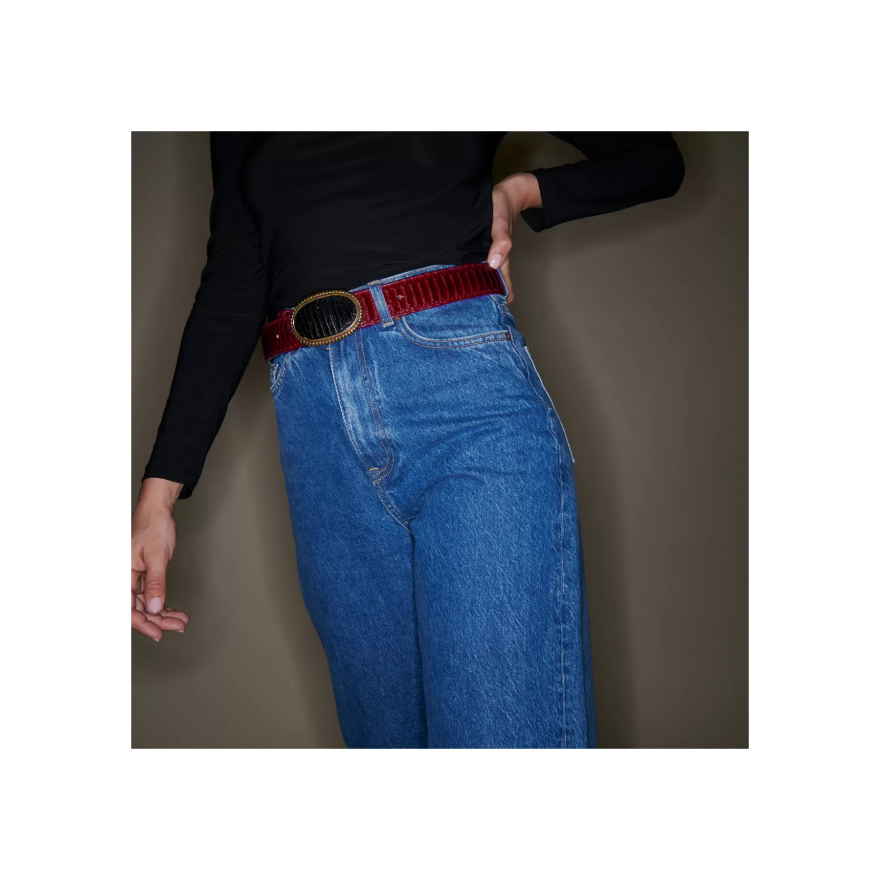 Ceinture Dallas<Claris Virot Ceinture Dallas Python Bordeaux