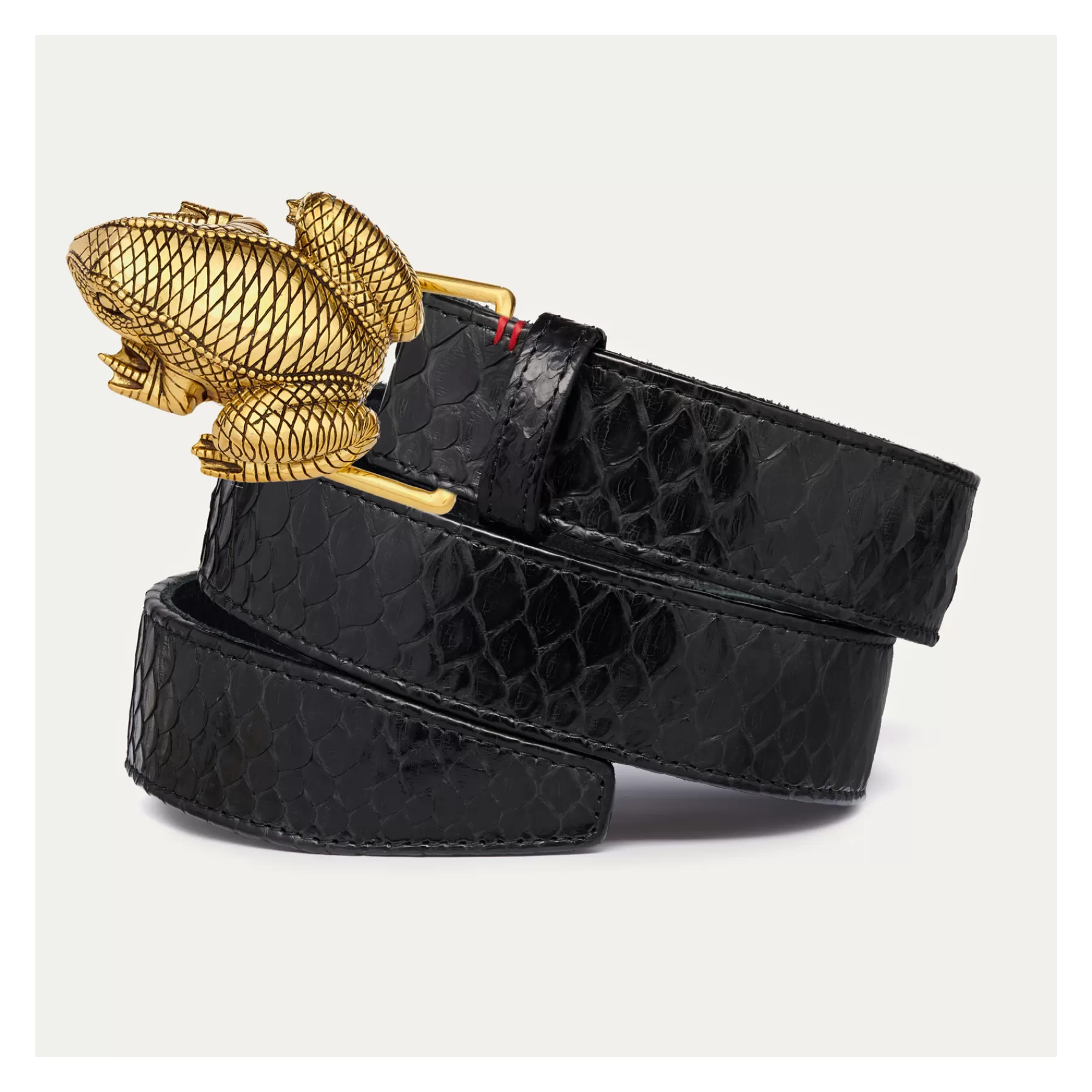 Ceinture Grenouille<Claris Virot Ceinture Grenouille Python Noir