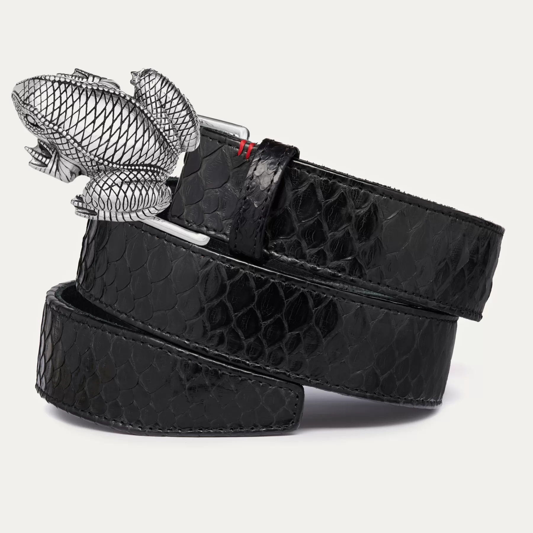 Ceinture Grenouille<Claris Virot Ceinture Grenouille Python Noir