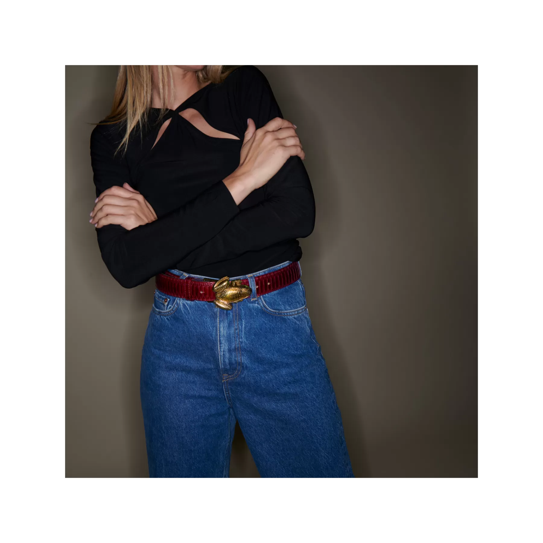 Ceinture Grenouille<Claris Virot Ceinture Grenouille Python Bordeaux