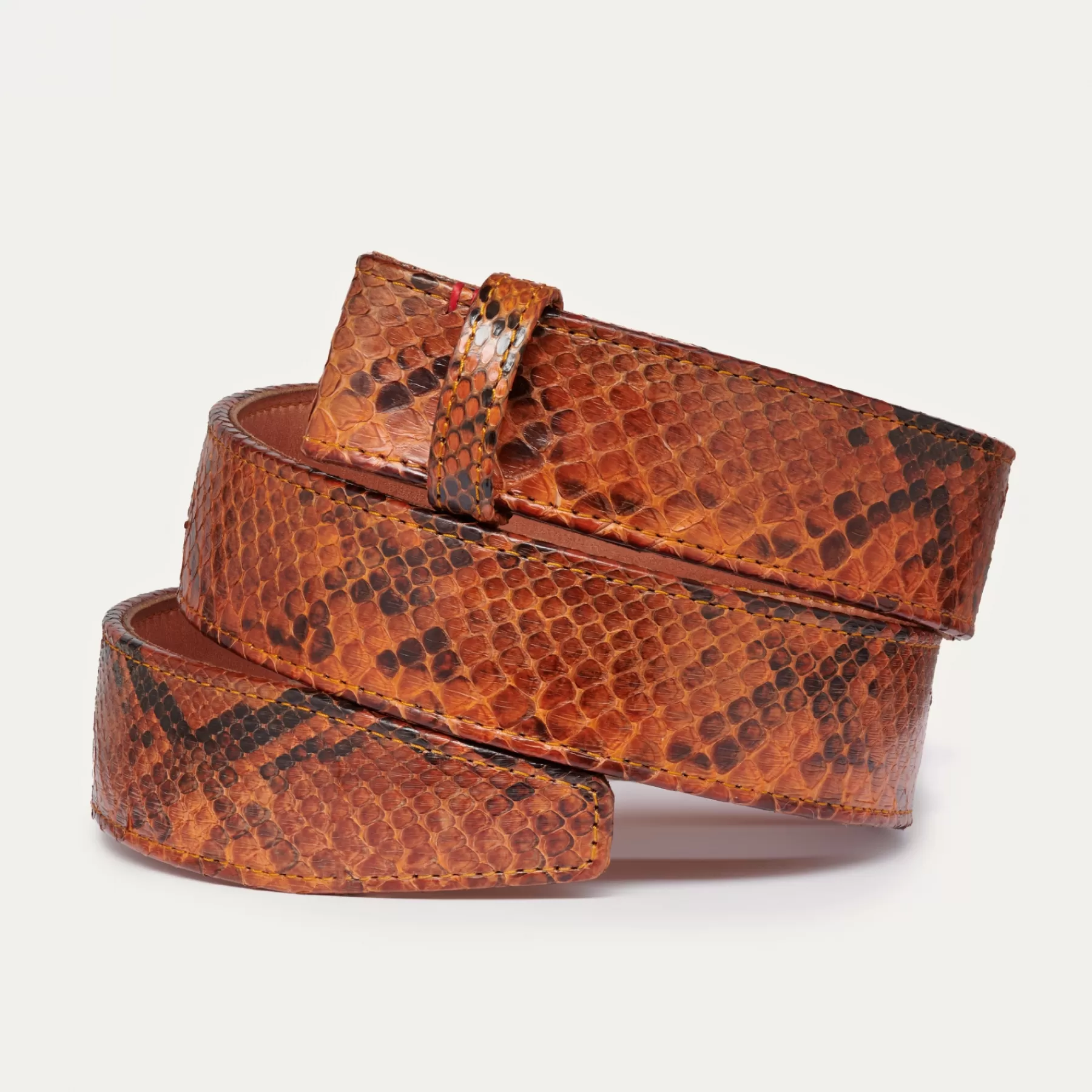 Ceinture Sans Boucle<Claris Virot Ceinture Sans Boucle Python Moka