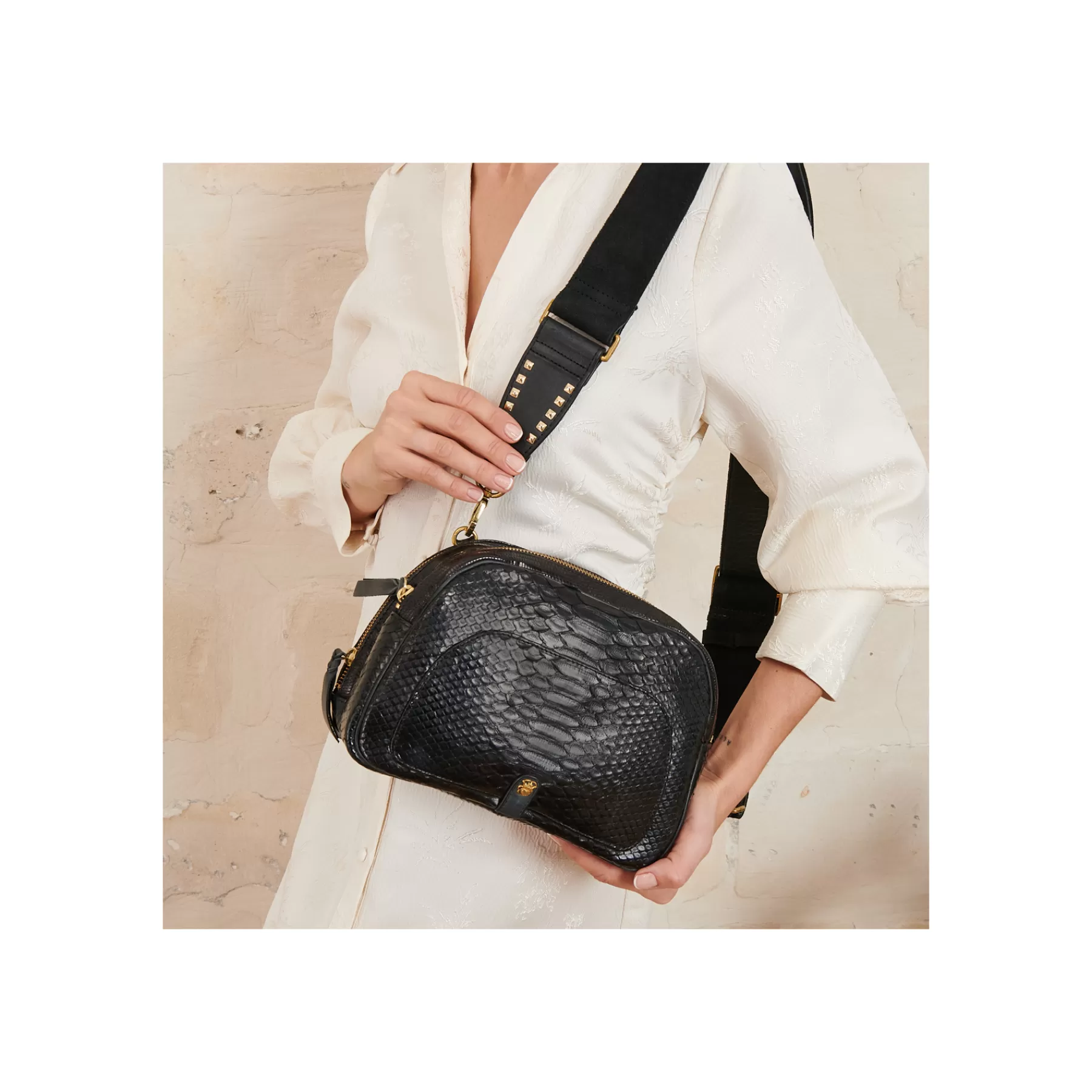 Sacs<Claris Virot Sac Big Clara Python Noir