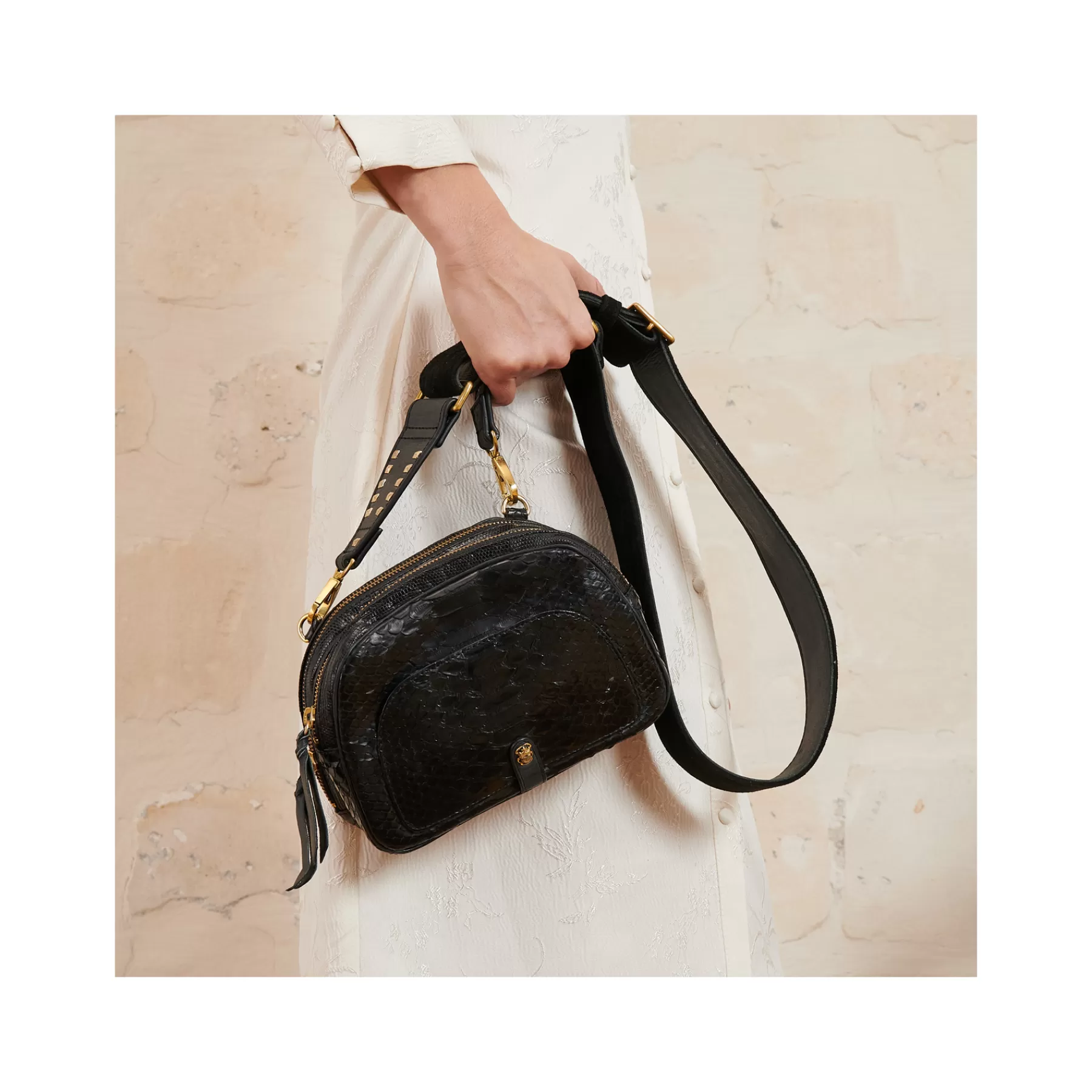 Sacs<Claris Virot Sac Clara Python Noir