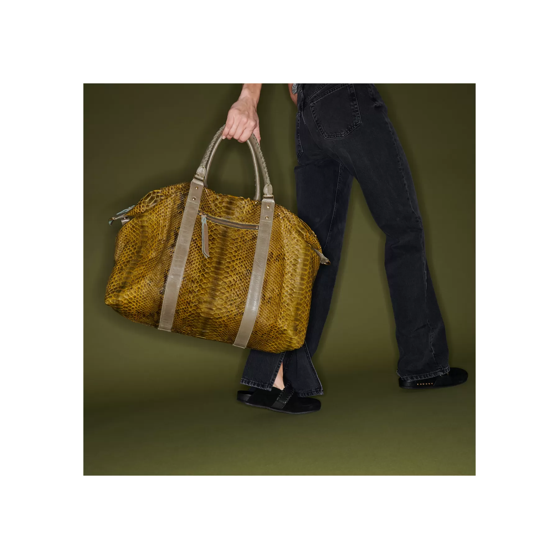 Sacs<Claris Virot Sac De Voyage Roger L Python Kaki