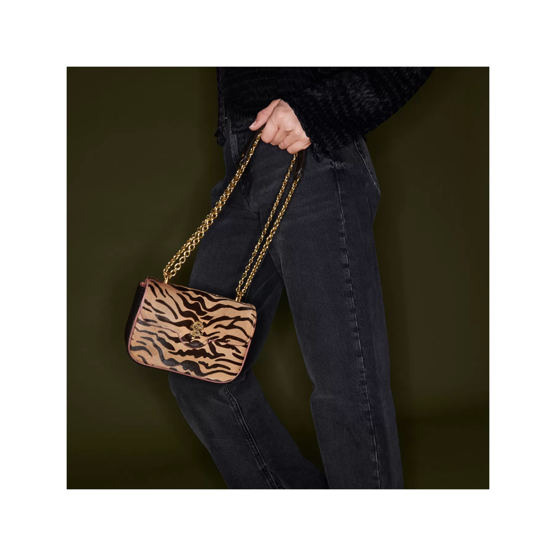 Sacs<Claris Virot Sac Mini Ava Cuir Imprime Tigre Tora