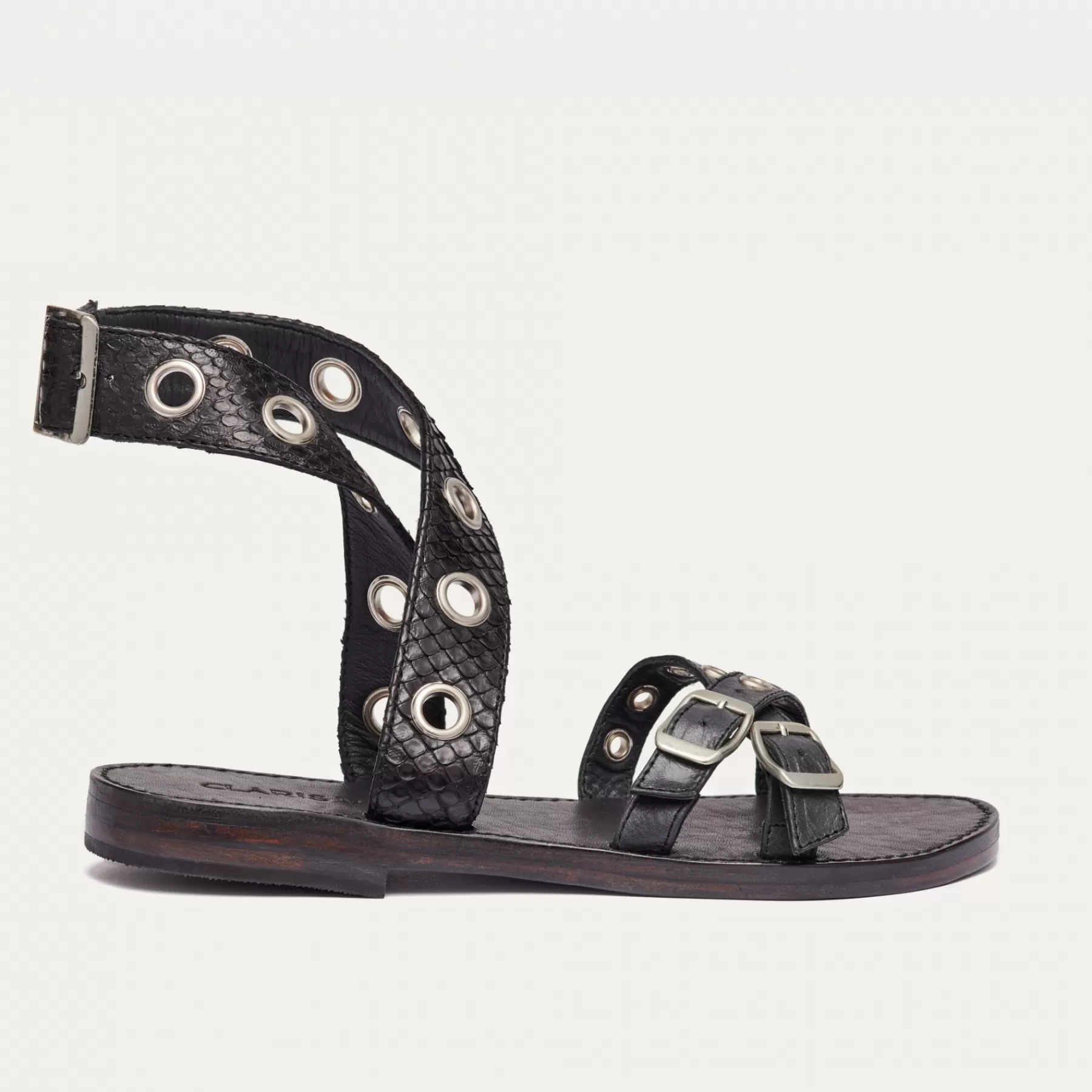 Sandales Laurette<Claris Virot Sandales Laurette Python Noir